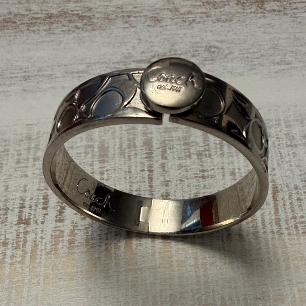 Coach Metallic Silver Bracelet